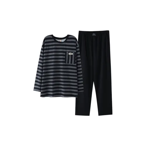 Qin Jing Пижамный комплект Унисекс Серый