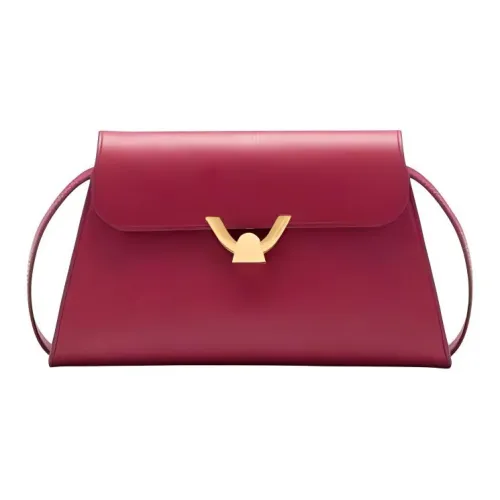 COCCINELLE GRAIN LEATHER Сумка через плечо Средняя Женская Бордовая