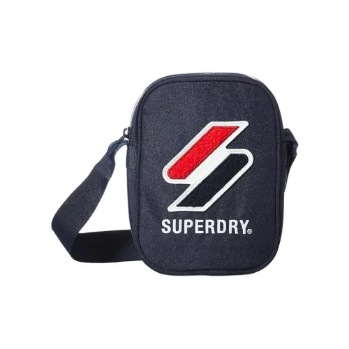 SUPERDRY Полиэстер Плечевая сумка Стандартная Мужская Синяя