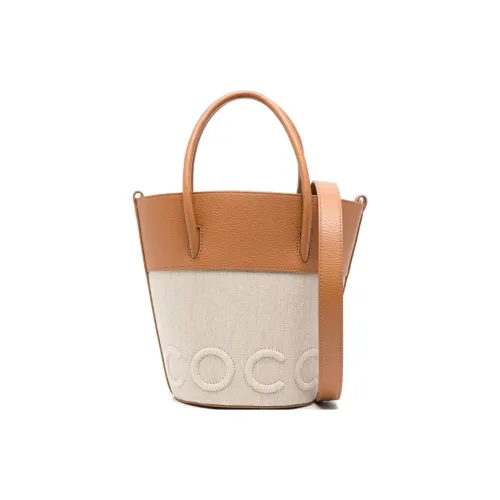 COCCINELLE Canvas Сумка-ведро Сумка через плечо Женская Светлый Бежевый