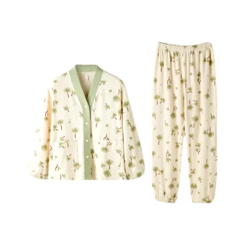 ZAO FU NIAO Пижамный комплект Женские Blooming Элегантность Сад