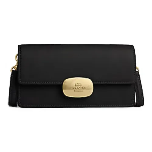 COACH Eliza Телячья кожа Сумка-багет Сумка через плечо Маленькая Женская Черная