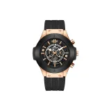 Черный ремешок, розовое золото, корпус (версия браслета)