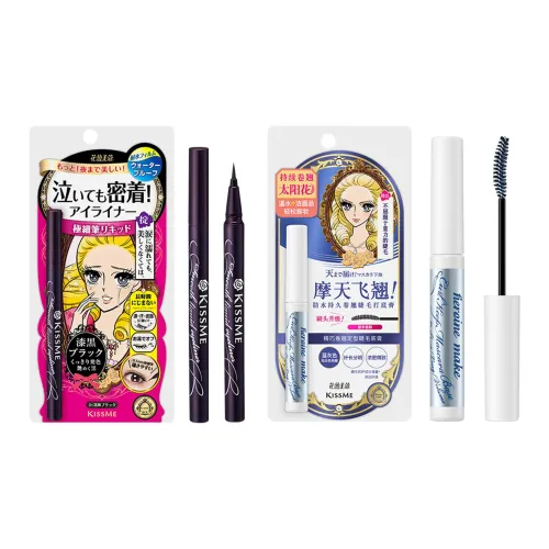 KISSME Длинный Тяжелый Сглаживающий Жидкий Eyeliner Ручка Тушь для ресниц Наборы Смоки ПРОФЕСИОНАЛЬНЫЙ Без ТРАНСФЕРА 0,4мл+6г