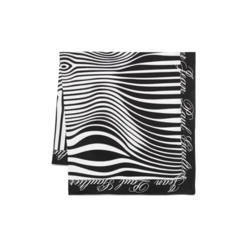 Jean Paul Gaultier Хлопковая ткань Вязаные шарфы Женские Черный