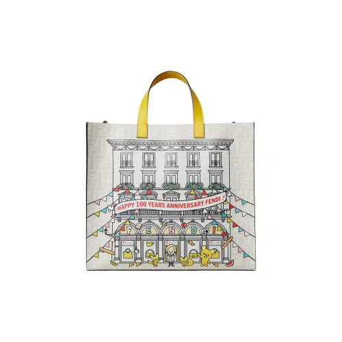 FENDI Хлопок Тоут Сумка Сумка для покупок Сумка через плечо Сумка Мужская Многоцветная