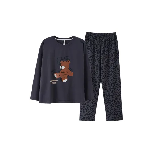 Qin Jing Пижамный комплект Унисекс Черный