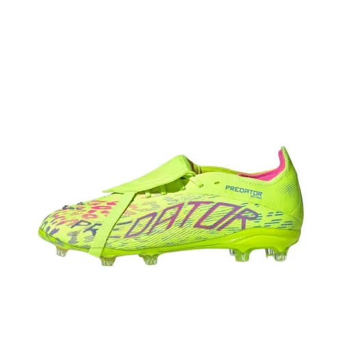 Adidas Predator Elite Детские футбольные бутсы Низкий топ Яркий Лимон/Ярко-розовый/Fusion Синий Унисекс