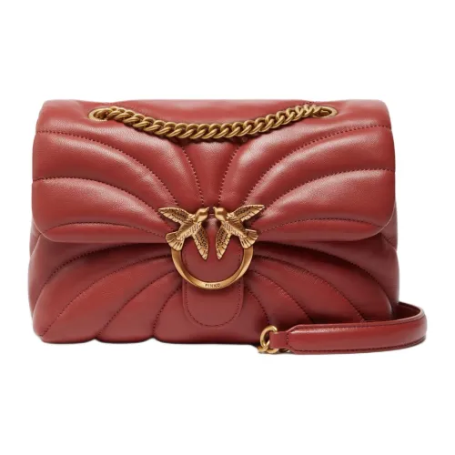 PINKO Love Bag Puff Овчина Сумка через плечо Сумка на плечо Большая Женская Бургунди