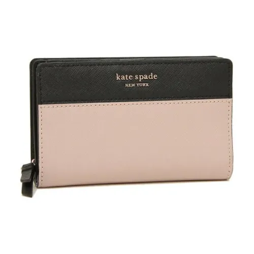 Kate Spade Cameron Кожа Кошелек Средний Женские Теплый бежевый Черный