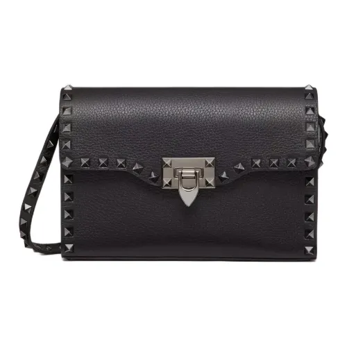 Valentino Rockstud Сумка через плечо из коровьей кожи маленькая женская черная