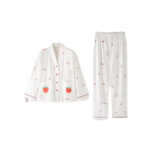 ZAO FU NIAO Пижамный комплект Женский Белый