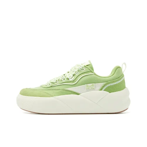 QIAODAN Slip-resistant Abrasion-resistant Low-top Skateboard Shoes Women's Green QIAODAN Противоскользящие Износостойкие Низкие Кеды для Скейтбординга Женские Зеленые
