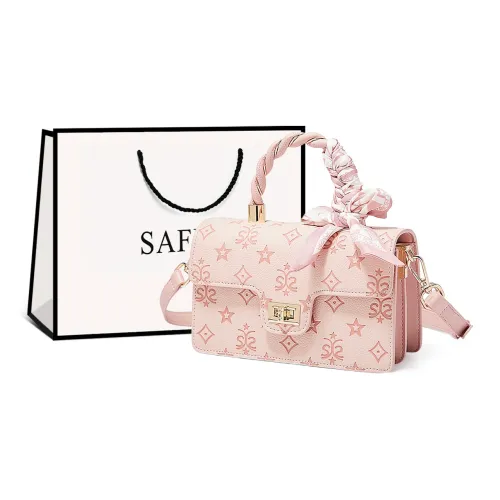 Safiya Сумка через плечо из синтетической кожи стандартная женская розовая