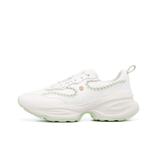 LI NING 1990 Classic Collection Slip-resistant и устойчивый к истиранию покрытие Низкий топ Casual Женские Экрю