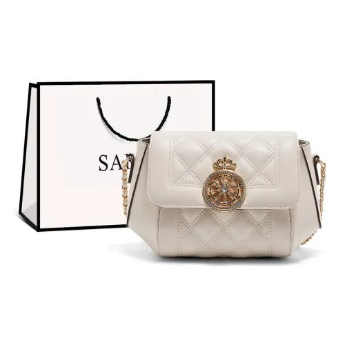 Safiya Синтетическая кожа Элегантная Сумка через плечо Женская Черная Белая