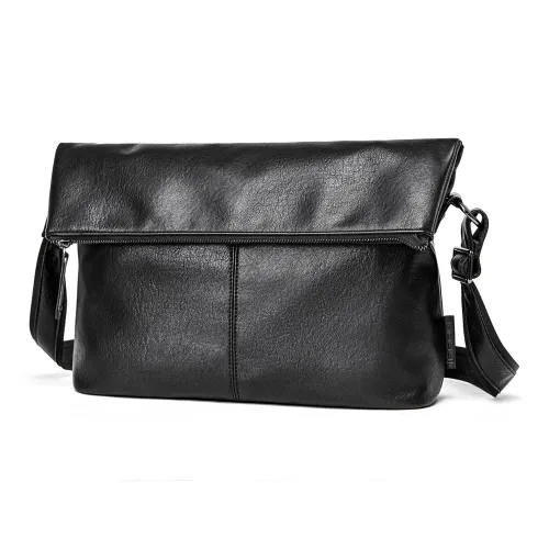 MOYYI ПУ (полиуретан) Почтальон Рюкзак Сумка через плечо Сумка на плечо Стандартная Мужская Черная