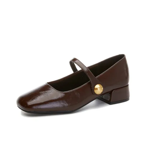 YOUYUSHI Грубый каблук Мэри Джейн Женские обувь