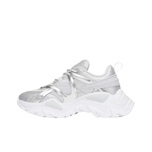 FILA Electrove 3 Амортизация Низкий Топ Повседневная Обувь Женская Металлический Серебристый