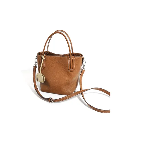 Roberta Di Camerino Корзинка-Сумка из коровьей кожи Сумка на одно плечо Женская Карамельно-коричневый Молочно-абрикосовый Серый