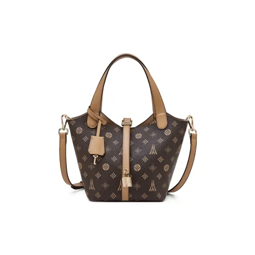 Old Man's Head Сумка из синтетической кожи корзинка обычная женская кофейного цвета