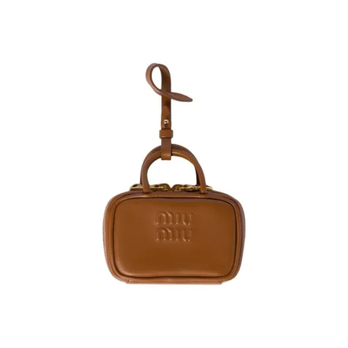 MIU MIU Телячья кожа Bag Charm Сумка Аксессуар Женский Коричневый
