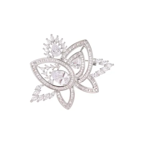 Фиолетовый медный сплав броши женские