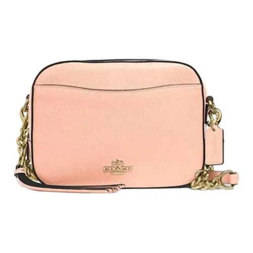 COACH Camera Кожа Сумка через плечо Маленькая Женская Оранжевая Розовая