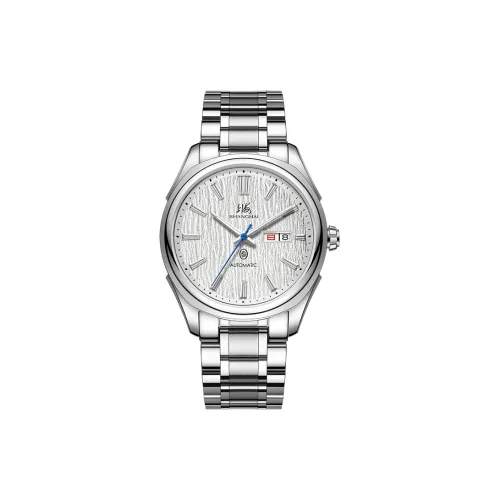 Шанхай Architect Collection Автоматический Механический Механизм Нержавеющая Сталь Ремешок Часы Мужские Белый Циферблат