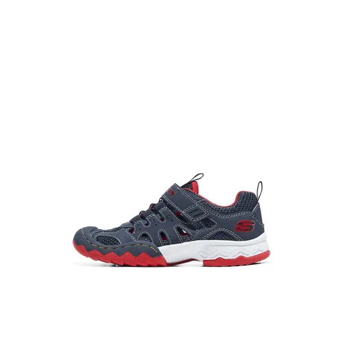 Skechers Kids Little Body Armor 2,0 Устойчивые к истиранию Дышащие Низ Отказные Низкие Сандалии Морской Синий Синий Детский