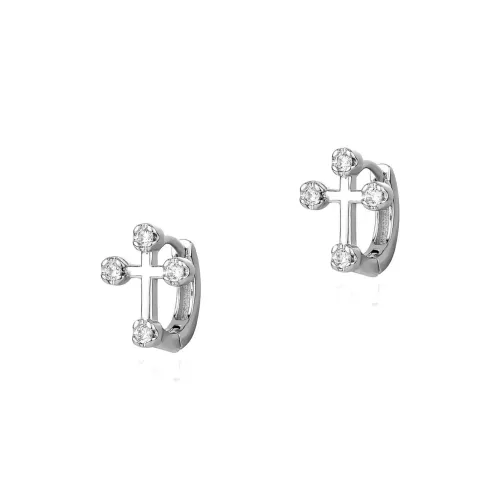 KING OF BLING Сплав с цирконом серьги унисекс