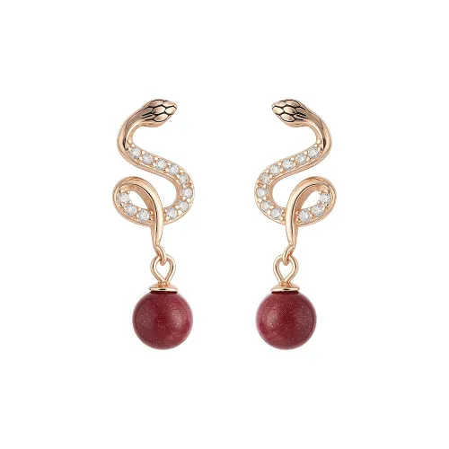 KING OF BLING Серьги из сплава с цирконием женские