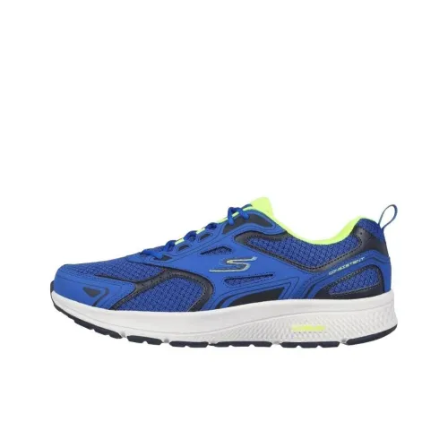 Skechers Go Run Consistent Slip-resistant Abrasion-resistant Low Top Training Running Shoes Men's Blue Скачи Skechers Go Run Consistent противоскользящие устойчивые к истиранию низкий топ тренировочные беговые кроссовки мужской синий