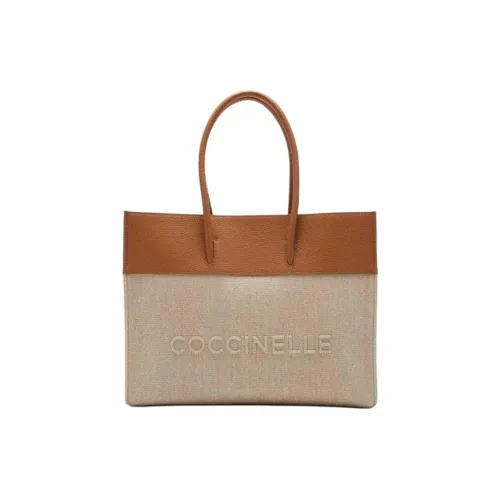 COCCINELLE Linen Tote Bag Shopping Bag Medium Women's Gray