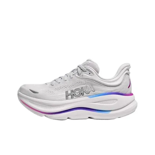 HOKA ONE ONE Bondi 9 Slip-resistant Abrasion-resistant Low Top Обувь для бега на длинные дистанции Женская Серый Ширина D