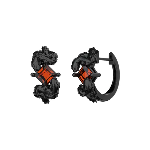 ICEGANG Серьги из меди с покрытием из белого золота унисекс