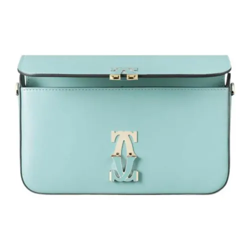 Cartier C De Cartier Collection Телячья кожа Сумка через плечо Сумка на плечо Мини Женская Мятно-зеленый