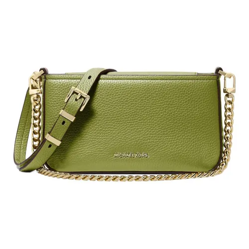 MICHAEL KORS Bryant Зернистая кожа личи кожа сумка через плечо сумка маленькая женская газонный зеленый