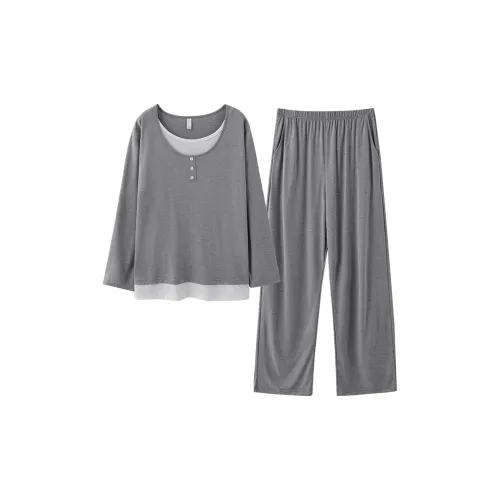 XIAFENYAN Пижамный комплект женский серый
