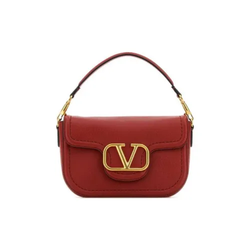 Valentino GARAVANIALLTIME Коровья кожа Крупнозернистая текстура Одно плечо Сумка Женская Красная