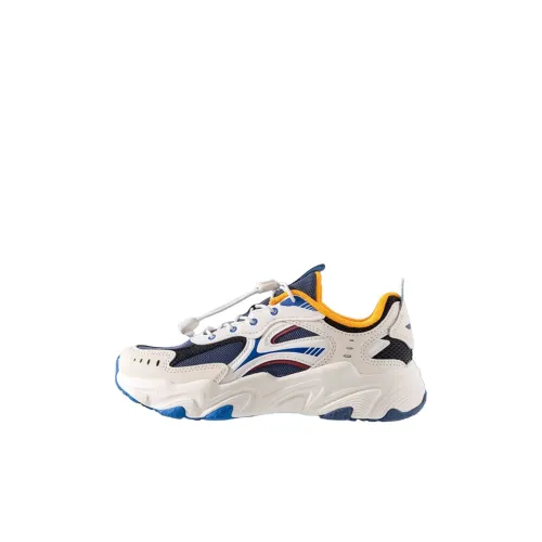 LINING YOUNG 90 Planets Противоскользящий Устойчивый к истиранию Низкий Топ Детская Беговая Обувь Синие Белые Детские