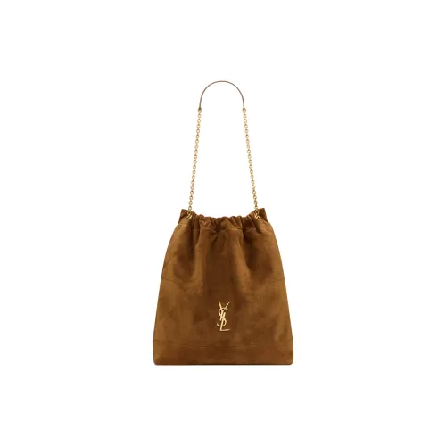 SAINT LAURENT Jamie Телячья кожа Сумка на плечо Большая Женская Карамель