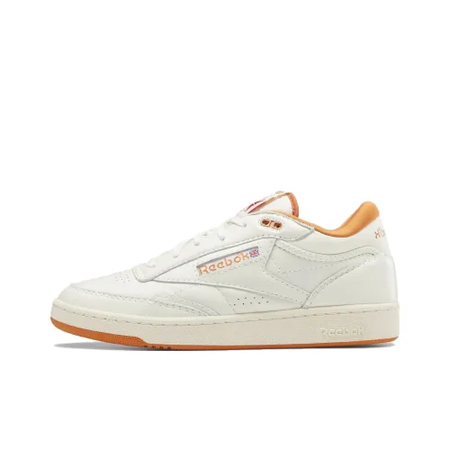 Reebok Club C Low Топ Скейтборд Кроссовки Мужские Белый Оранжевый
