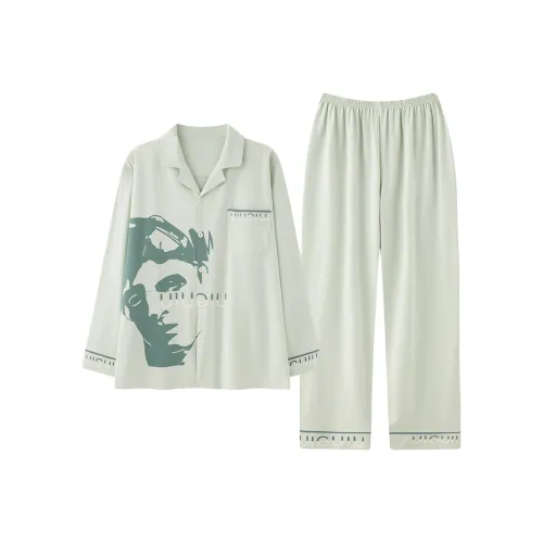 Chun Xi Пижамный комплект Мужской Светло-зеленый