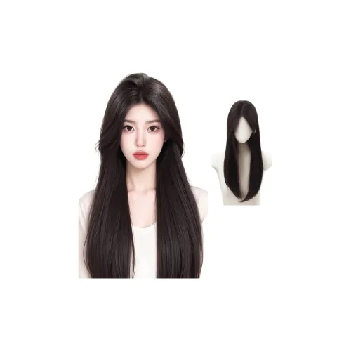 MUYAN Черная длинная прямая парик без сетки для волос