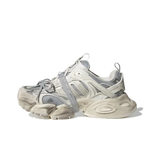 Adidas XLG RUNNER DELUXE Беговые кроссовки Низкий топ Белый Серебряный Унисекс