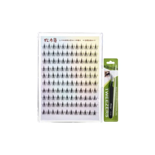 MUMUGE Самоклеящийся Без клея Облако Искусственные ресницы Один кластер Dense Стиль Сегментированный Демон 120 кластеров коробка