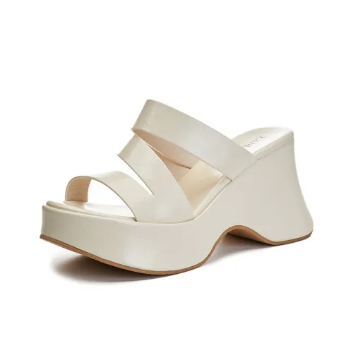 POOQ Резина Пена Наружная Подошва Противоскользящие Слипоны Женские