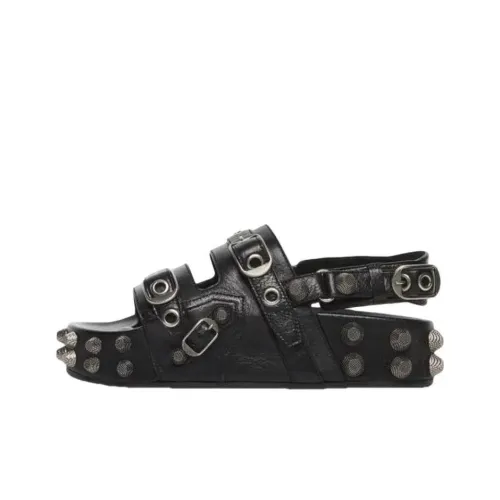 Balenciaga Cagole One Strap Sandals Women's Black