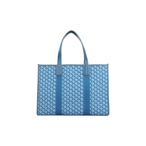 GOYARD Villette Телячья кожа Тоут Сумка Сумка для покупок Сумка на плечо Сумка среднего размера унисекс океан синий